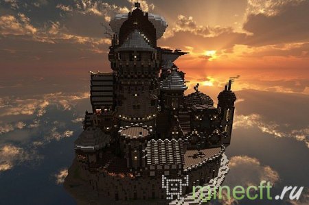 Какрта "Theceran [Flying Steampunk Island]" летающий замок