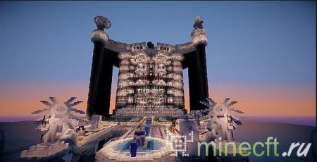 Карта для minecraft "Skyscraper: TeamHouse" небоскрёб