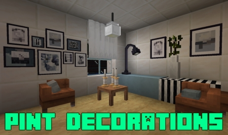 Pint decorations [1.20.1] - красивая мебель в Minecraft