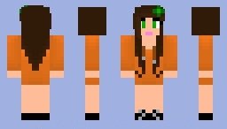 Скин для Minecraft "Orange Sweater Girl" девушка