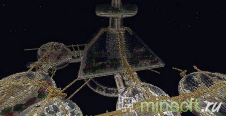 Карта для minecraft "Giant Space Station" Космическая станция