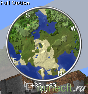 Мод "Rei’s Minimap" Карта 1.5.2