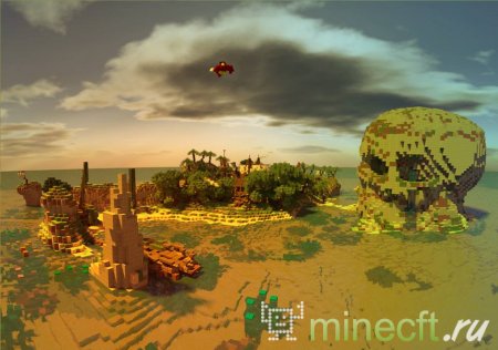 Карта для minecraft "The Piratebay" пиратский остров