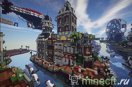 Карта "Minecraft Msk – Columbia" летающий город