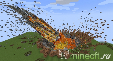 Карта для Minecraft "Moment of Impact" - падающий метеорит